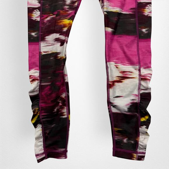 Lululemon Size 8 Speed Tight Leggings Pigment Wind Berry Pink Maroon Pockets‎ - Picture 4 of 8